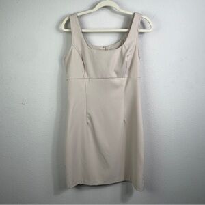 Vintage Alyn Paige Mini Tank Dress Princess Seam Zip Back Beige Size 11/12